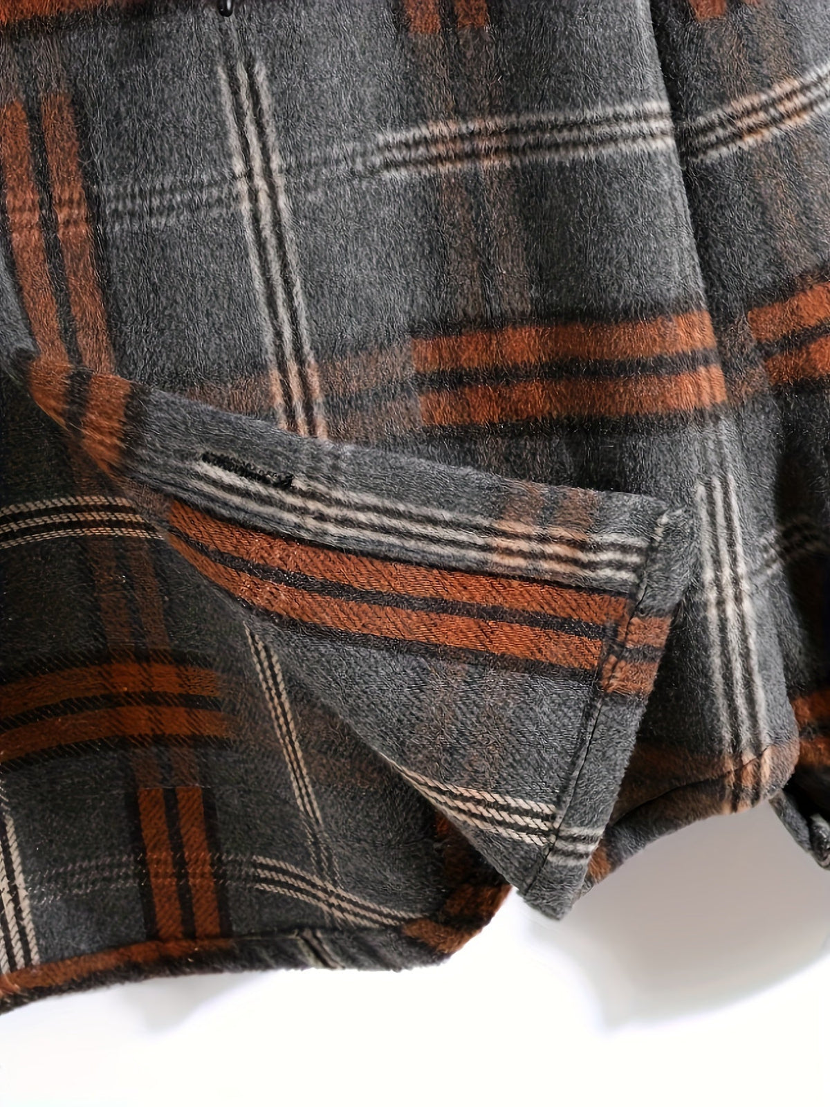 Hooded Winter Jacket for Men | Button Front Plaid Autumn Layering