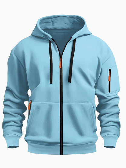 Hooded Hoodie for Women | Drawstring Full Zip Autumn Layering