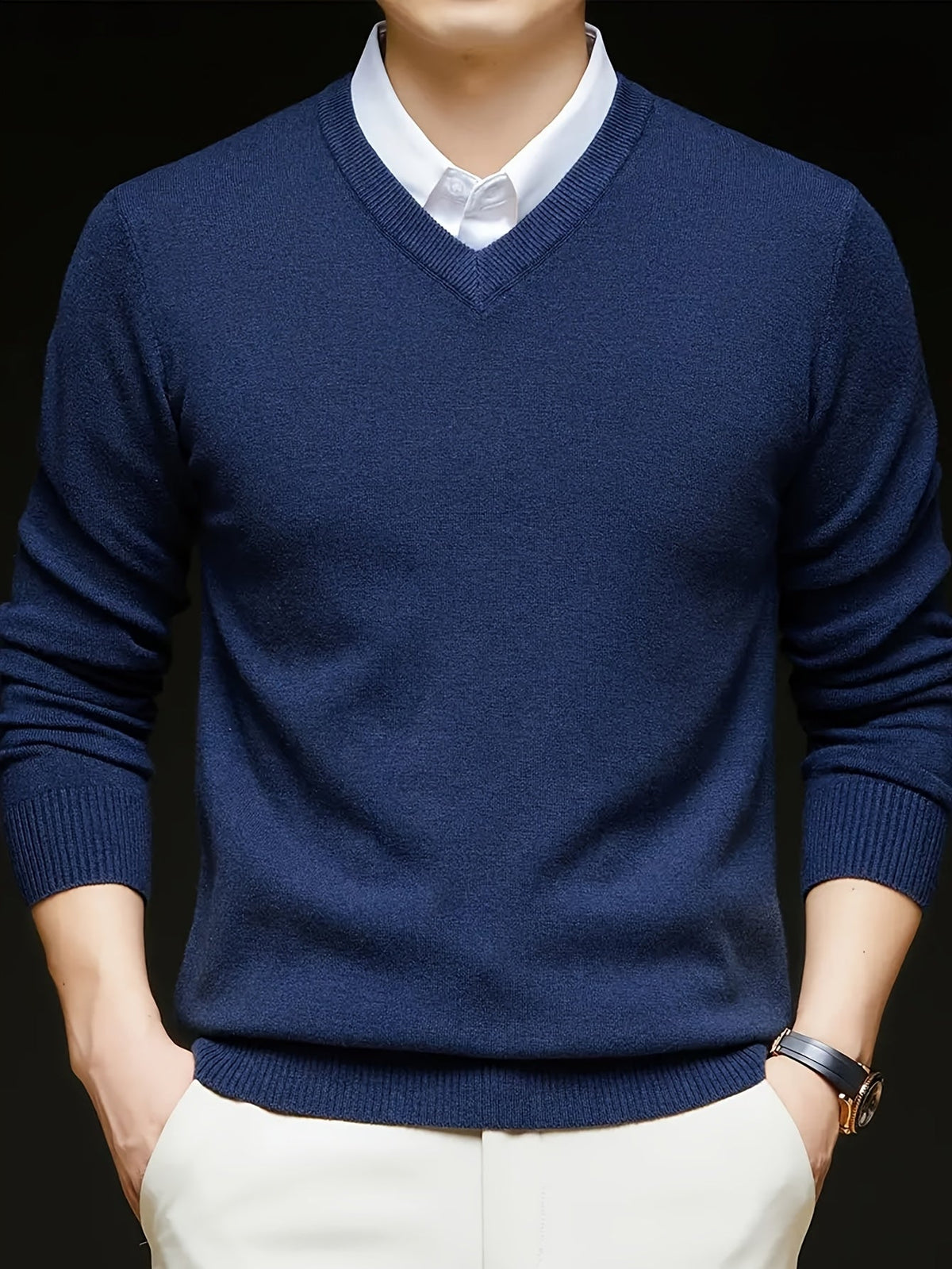 Warm Sweater for Men | V Neck Cosy Winter Style