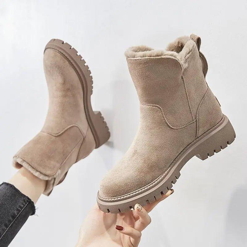 Platform Ankle Boots for Women | Side Zip Flat Winter Ready Comfort