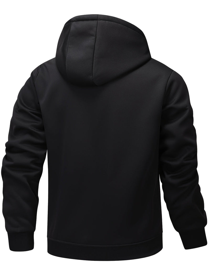 Fleece Lined Winter Jacket for Men | Side Zip Stretch Autumn Layering