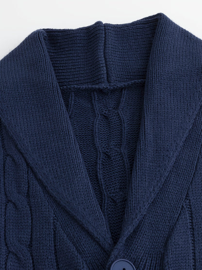 Cable Knit Cardigan for Men | Cold Weather Ready