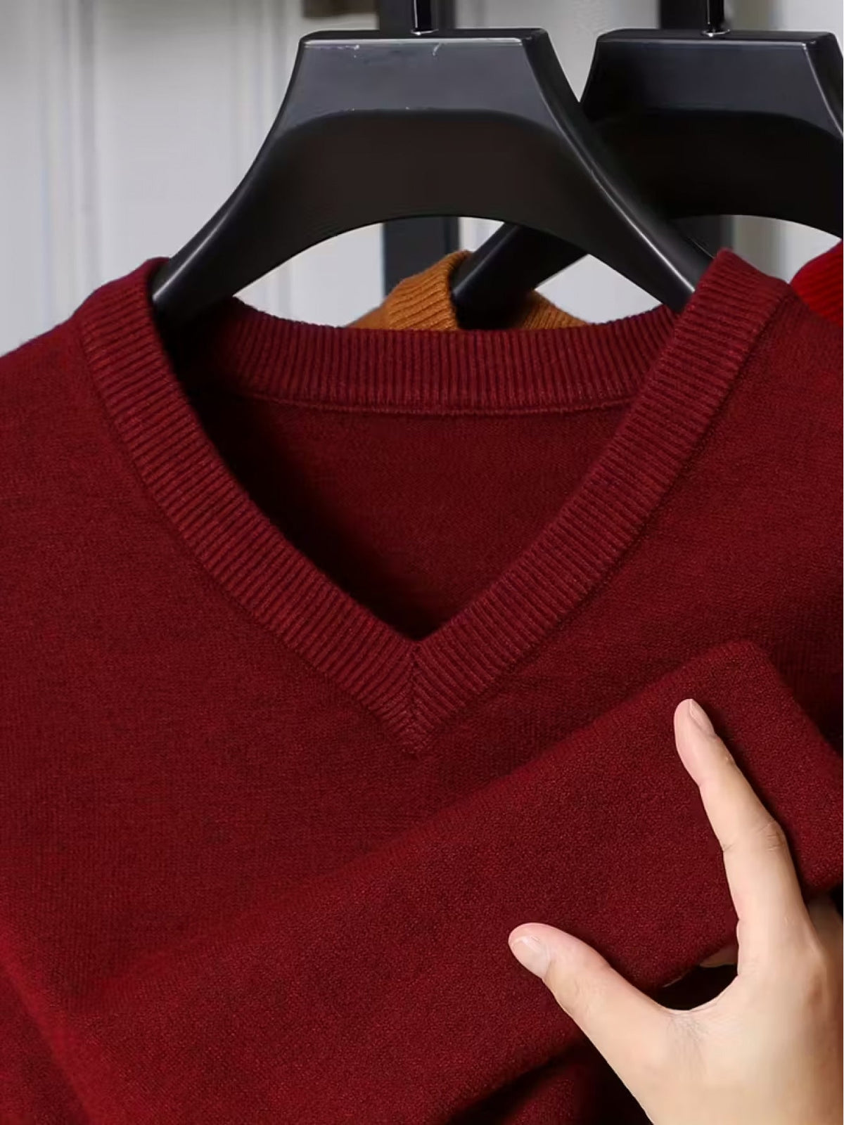 Insulated Sweater for Men | V Neck Lightweight Warm Winter Layer