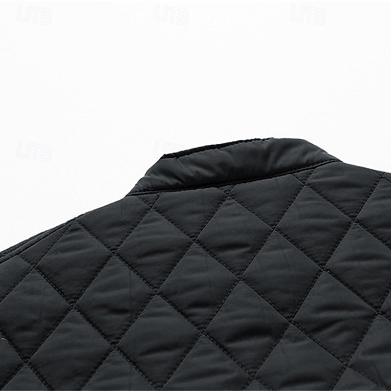 Lightweight Quilted Jacket for Men | Funnel Neck Cold Weather Ready