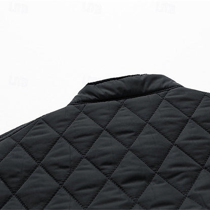 Lightweight Quilted Jacket for Men | Funnel Neck Cold Weather Ready