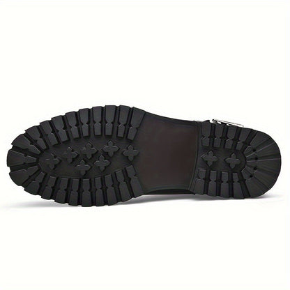 Lug Sole Mid Calf Boots for Women | Side Zip Warm Winter Style