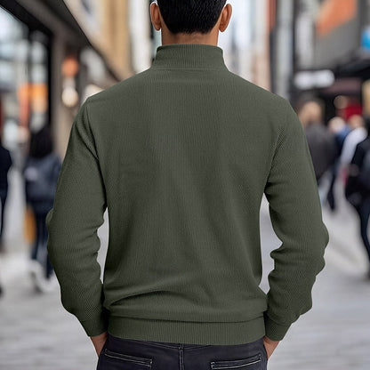 Warm Winter Jacket for Men | Ribbed Button Front Cold Weather Ready