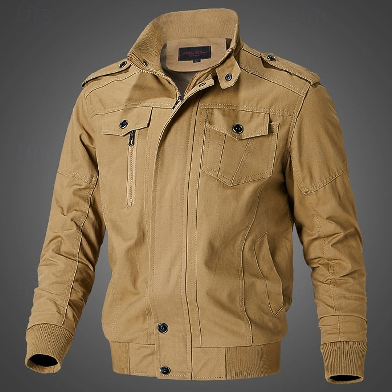 Oversized Winter Jacket for Men | Funnel Neck Full Zip Cold Weather Ready