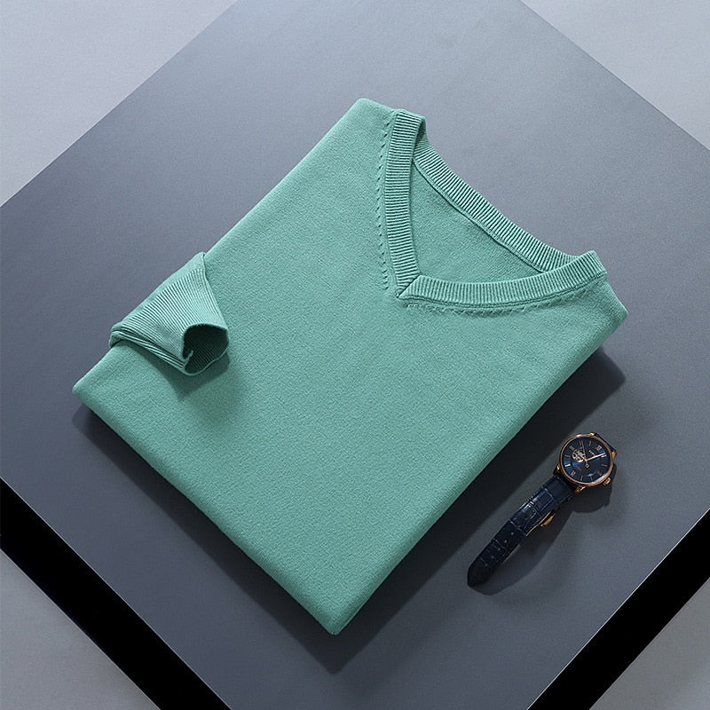 Cosy Sweater for Men | V Neck Autumn Layering