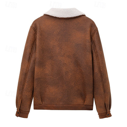 Fleece Lined Winter Jacket for Men | Oversized Full Zip Autumn Layering