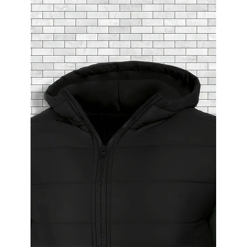Hooded Puffer Jacket for Men | Quilted Insulated Autumn Layering