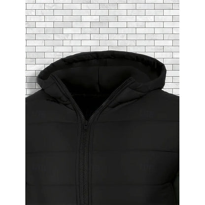 Hooded Puffer Jacket for Men | Quilted Insulated Autumn Layering