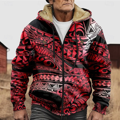 Hooded Winter Jacket for Men | Full Zip Cold Weather Ready