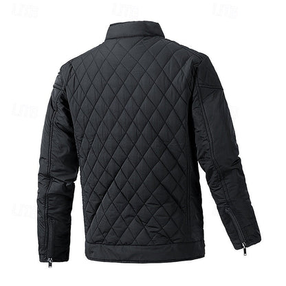Lightweight Quilted Jacket for Men | Funnel Neck Cold Weather Ready