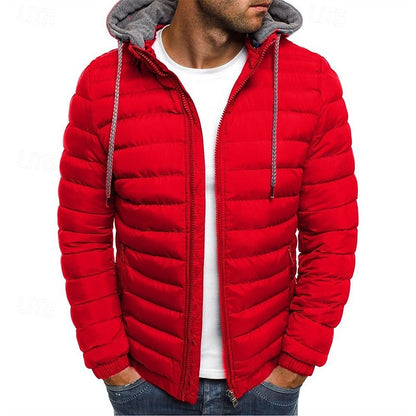 Hooded Puffer Jacket for Men | Quilted Insulated Winter Outerwear