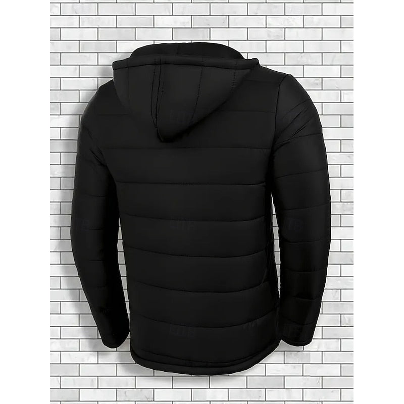 Hooded Puffer Jacket for Men | Quilted Insulated Autumn Layering