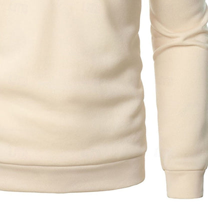 Gray Half Zip Sweater for Men | Funnel Neck Warm Winter Layer