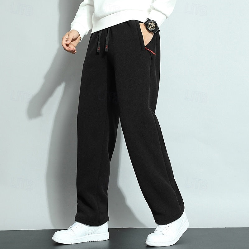 Oversized Joggers for Men | Side Zip Drawstring Cosy Winter Style