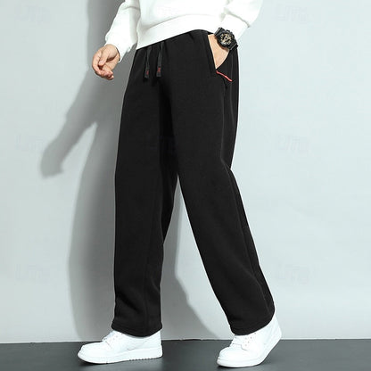 Oversized Joggers for Men | Side Zip Drawstring Cosy Winter Style
