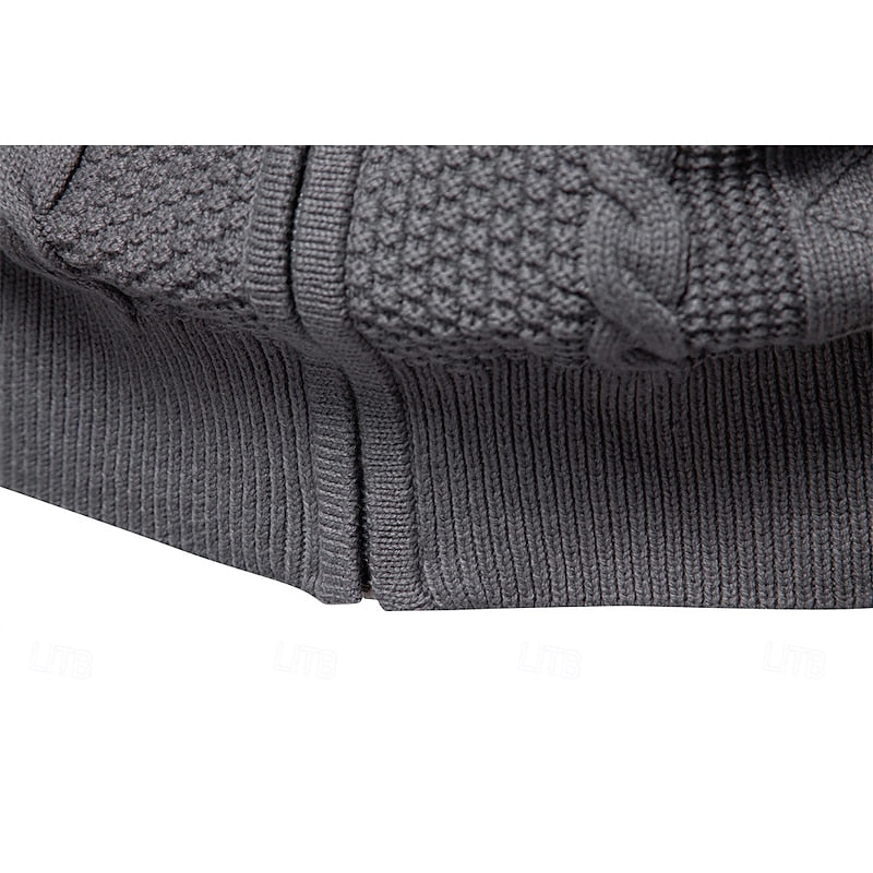 Insulated Cardigan for Men | Side Zip Funnel Neck Cosy Winter Style