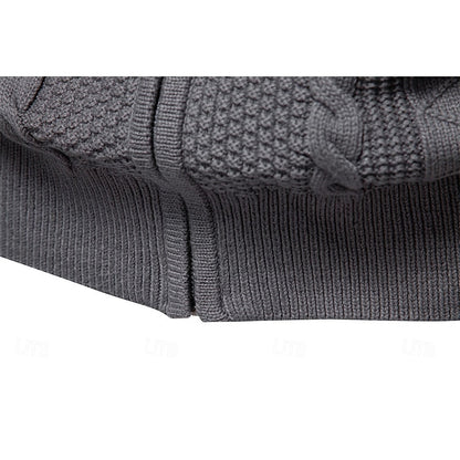 Insulated Cardigan for Men | Side Zip Funnel Neck Cosy Winter Style