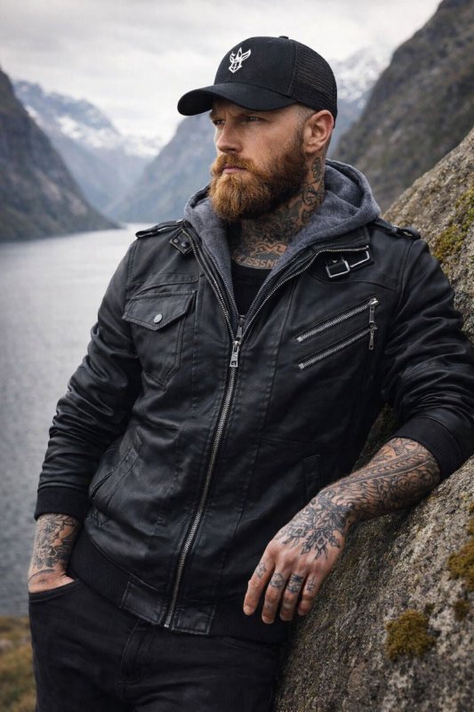 Hooded Winter Jacket for Men | Oversized Full Zip Cold Weather Ready