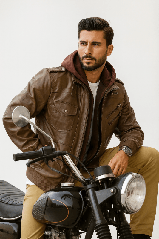 Hooded Winter Jacket for Men | Oversized Full Zip Cold Weather Ready