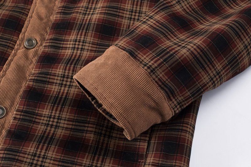 Oversized Winter Jacket for Men | Button Front Plaid Autumn Layering