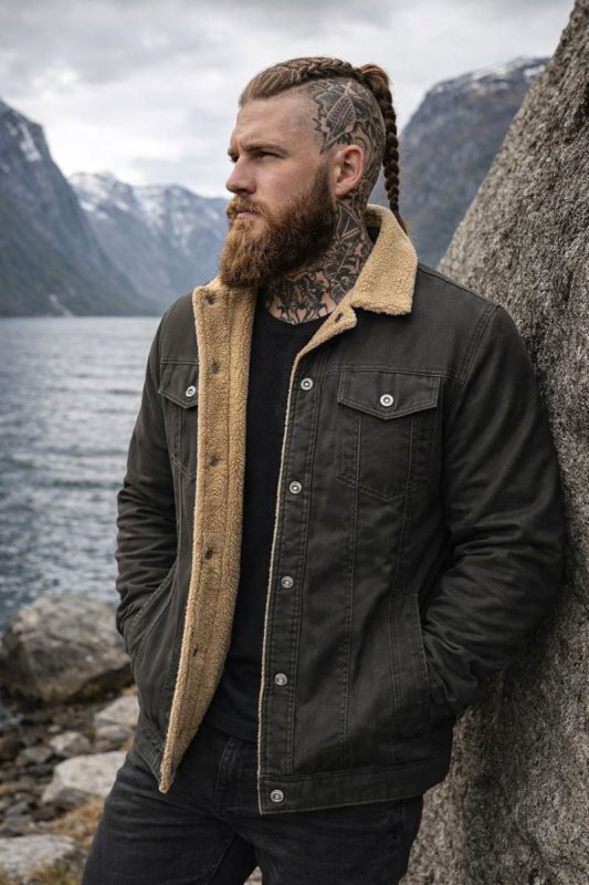 Fleece Lined Winter Jacket for Men | Button Front Insulated Autumn Layering