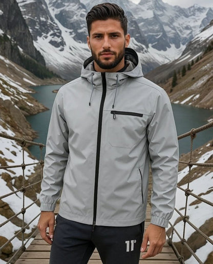 Hooded Winter Jacket for Men | Side Zip Cold Weather Ready