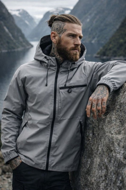 Hooded Winter Jacket for Men | Side Zip Cold Weather Ready