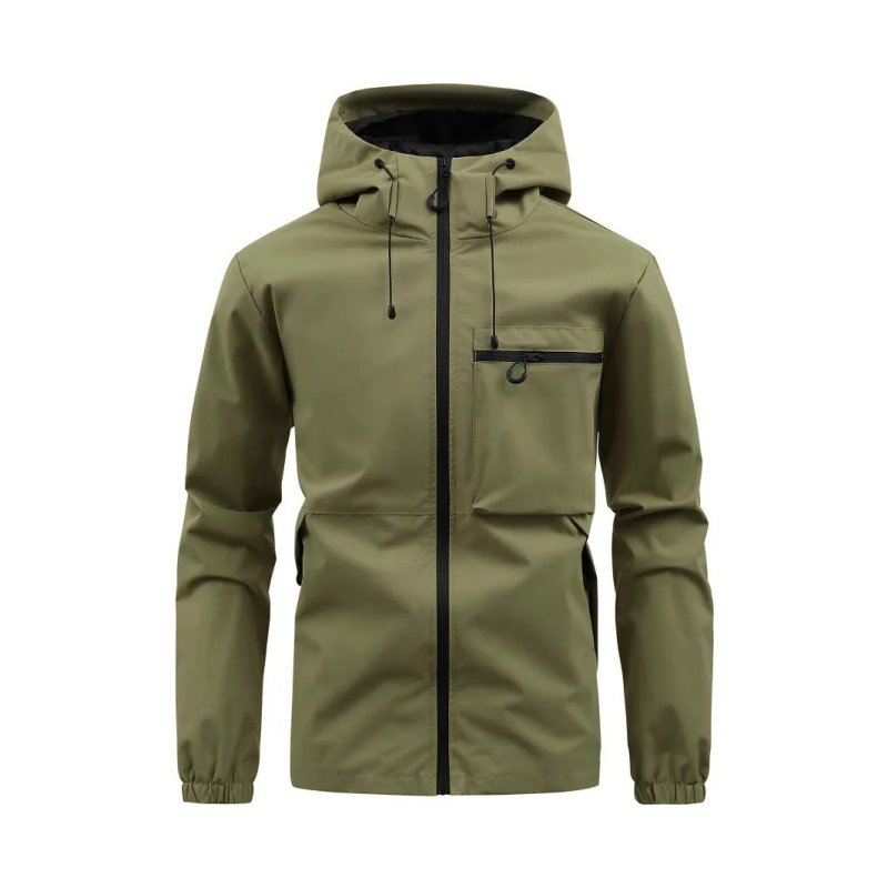 Hooded Winter Jacket for Men | Side Zip Cold Weather Ready