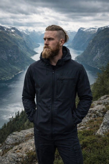 Hooded Winter Jacket for Men | Side Zip Cold Weather Ready