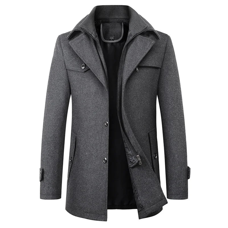 Classic Winter Jacket for Men | Button Front Cold Weather Ready