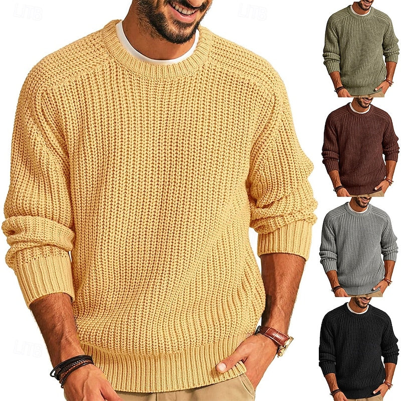 Cosy Sweater for Men | Ribbed Autumn Layering