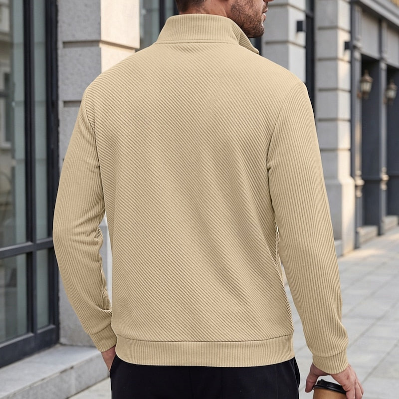 Half Zip Sweater for Men | Ribbed Fall & Winter 2026