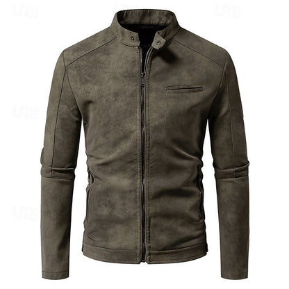 Classic Winter Jacket for Men | Side Zip Funnel Neck Cold Weather Ready