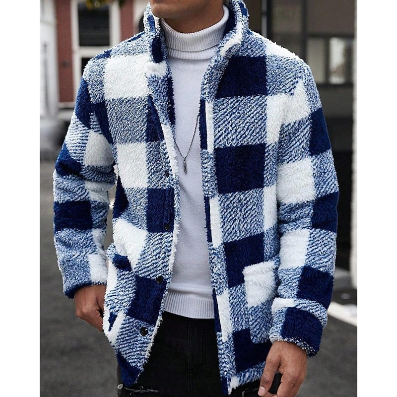 Plaid Winter Jacket for Men | Autumn Layering