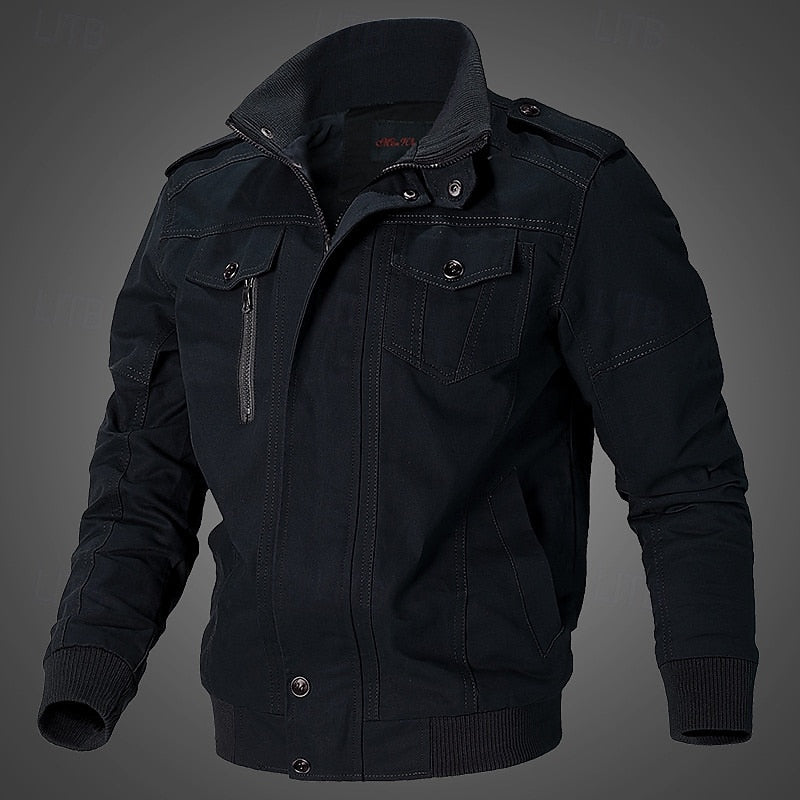 Oversized Winter Jacket for Men | Funnel Neck Full Zip Cold Weather Ready