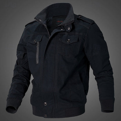 Oversized Winter Jacket for Men | Funnel Neck Full Zip Cold Weather Ready