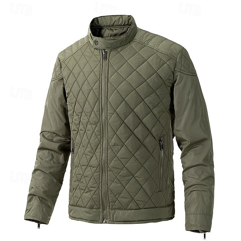 Lightweight Quilted Jacket for Men | Funnel Neck Cold Weather Ready