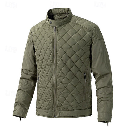 Lightweight Quilted Jacket for Men | Funnel Neck Cold Weather Ready