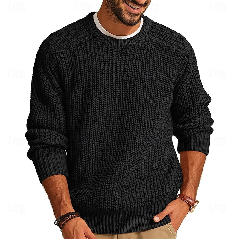 Cosy Sweater for Men | Ribbed Autumn Layering