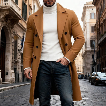 Double Breasted Winter Coat for Men | Cold Weather Ready