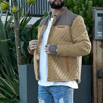 Lightweight Quilted Jacket for Men | Button Front Cold Weather Ready