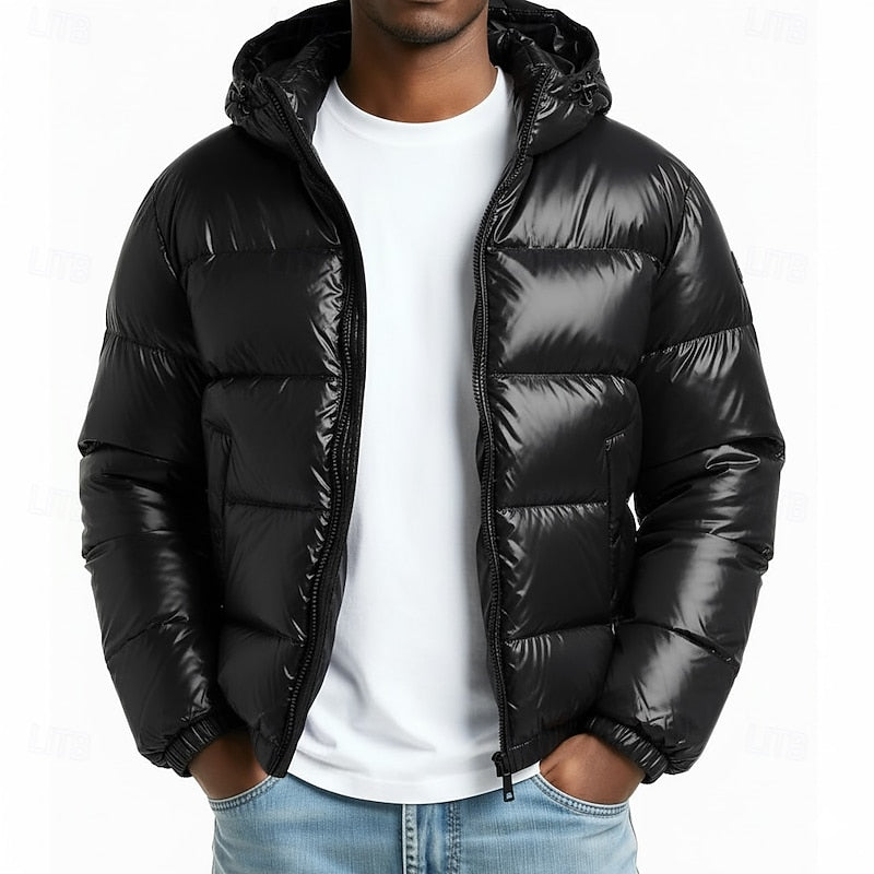 Hooded Puffer Jacket for Men | Quilted Warm Winter Layer