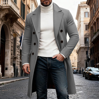 Double Breasted Winter Coat for Men | Cold Weather Ready