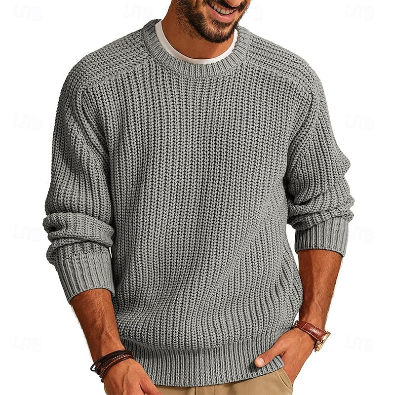 Cosy Sweater for Men | Ribbed Autumn Layering