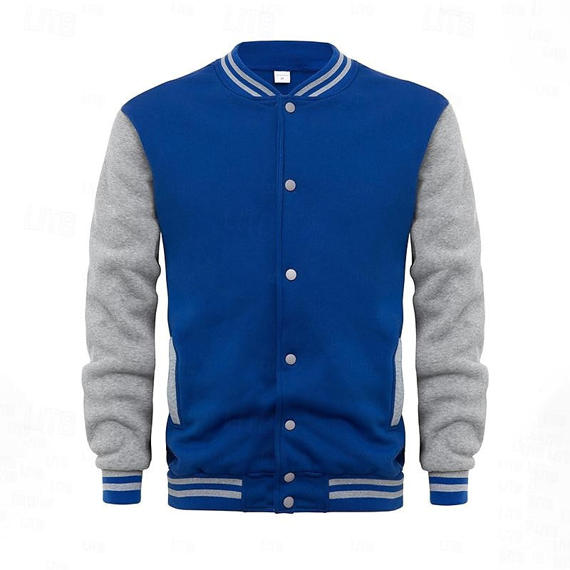 Classic Winter Jacket for Men | Ribbed Button Front Autumn Layering