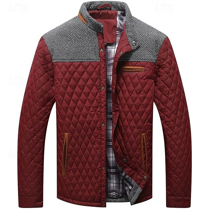 Lightweight Quilted Jacket for Men | Button Front Cold Weather Ready